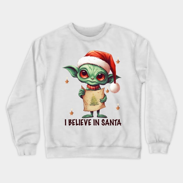 I Believe In Santa Crewneck Sweatshirt by MZeeDesigns